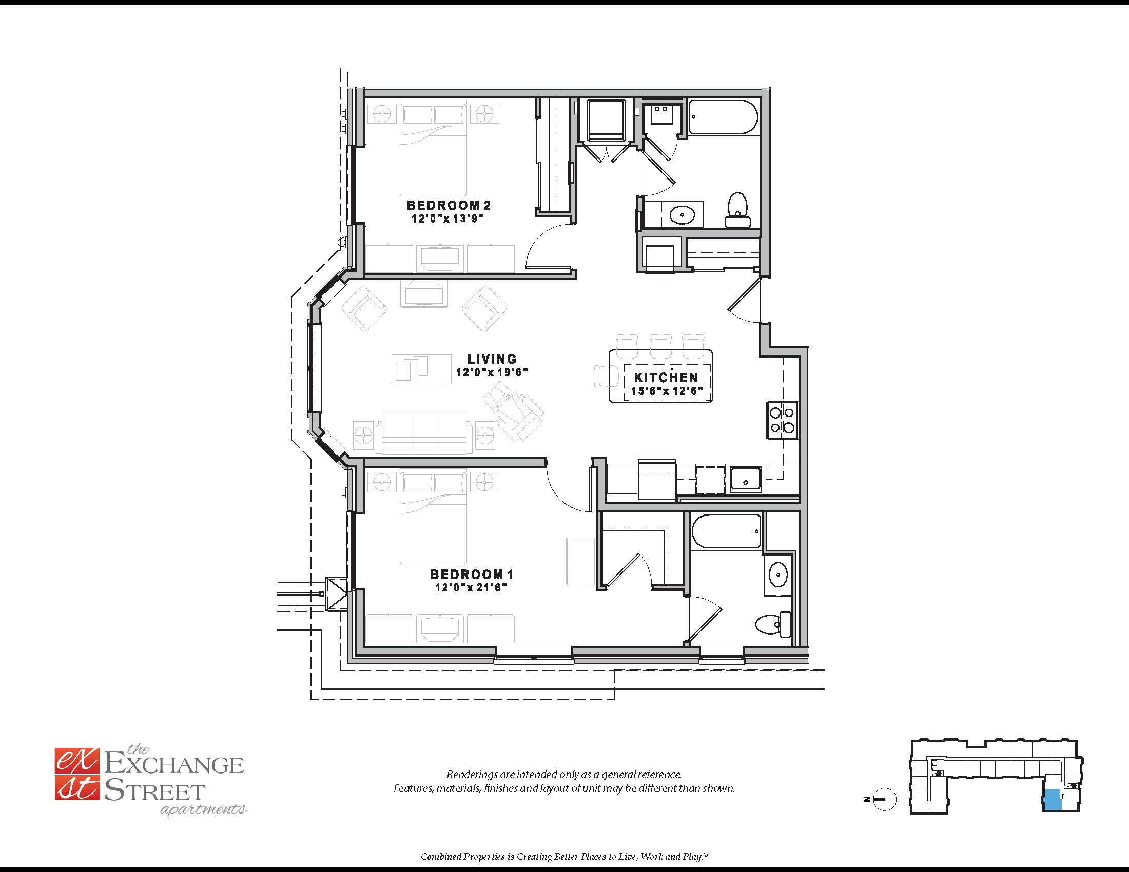 Malden - 2 Beds, 2 Baths - Image 2